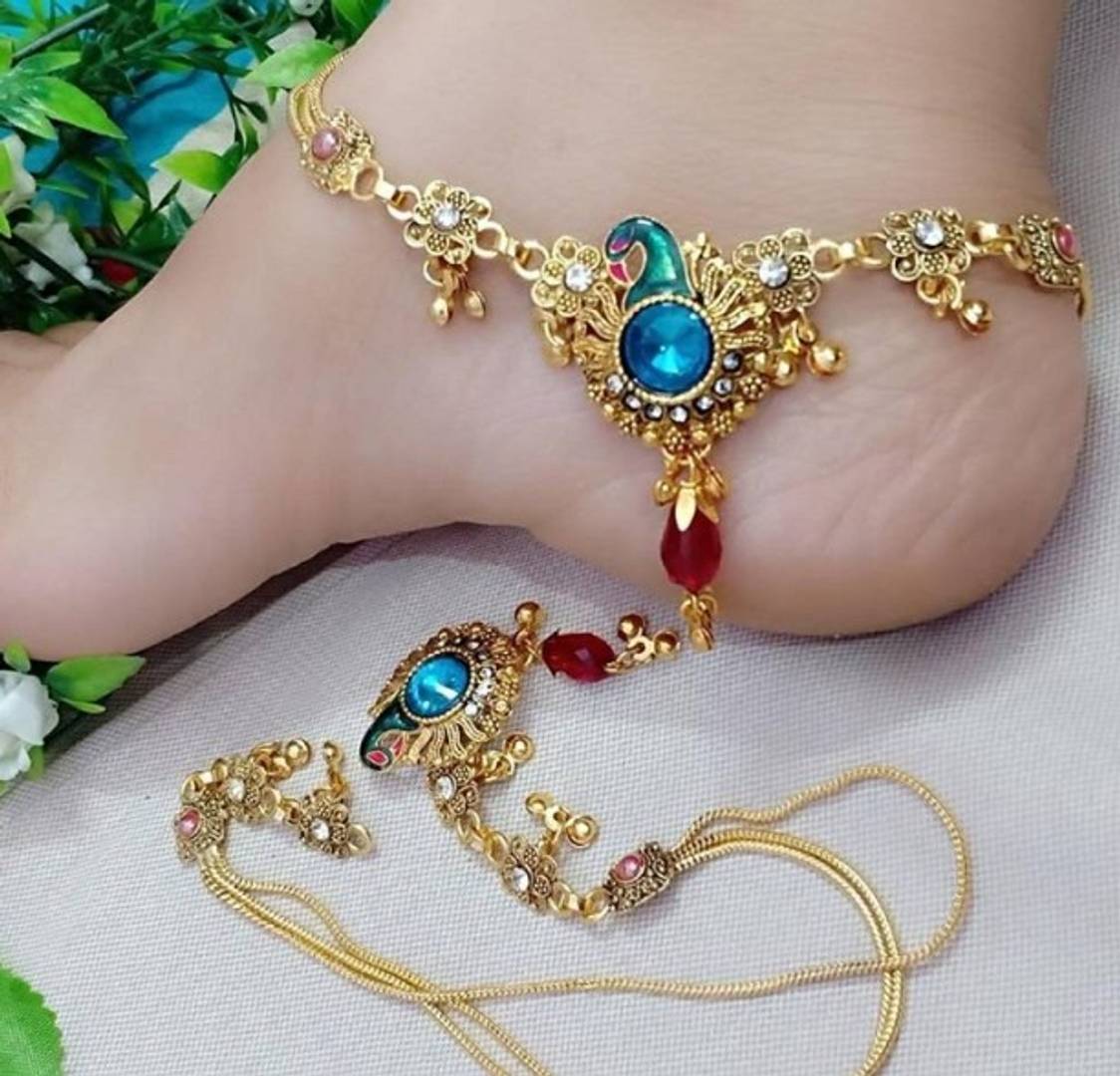 Trendy Alloy Artificial Stone Anklet For Women